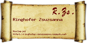 Ringhofer Zsuzsanna névjegykártya